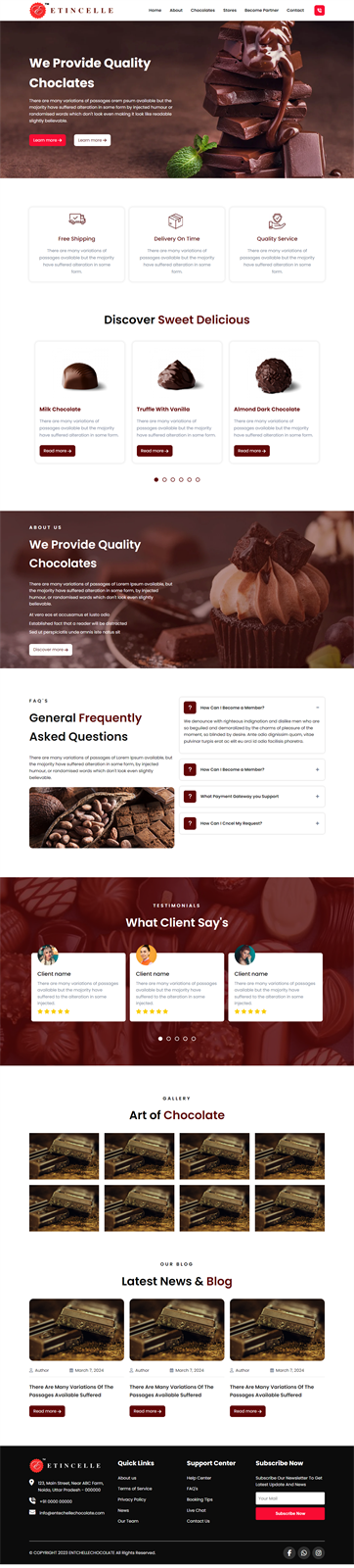Etincelle Brand Website