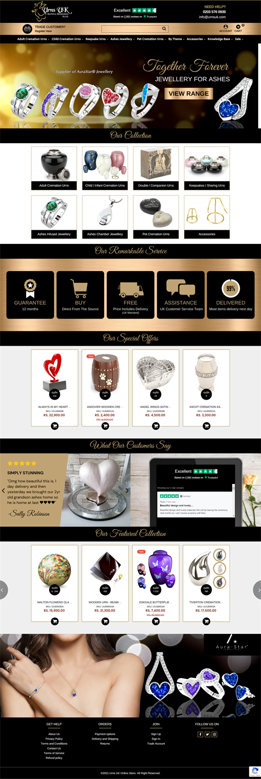 Urns UK eCommerce Platform